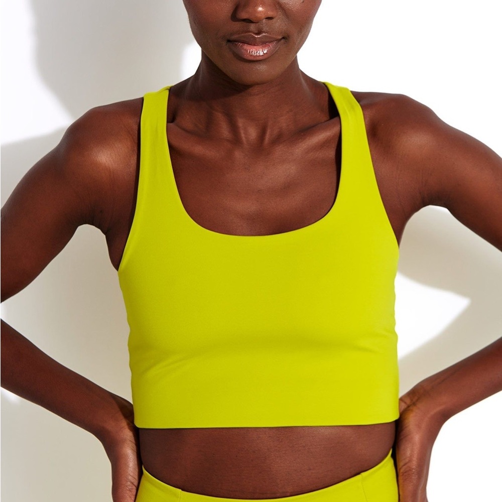 Girlfriend Collective Paloma Bra in Chartreuse